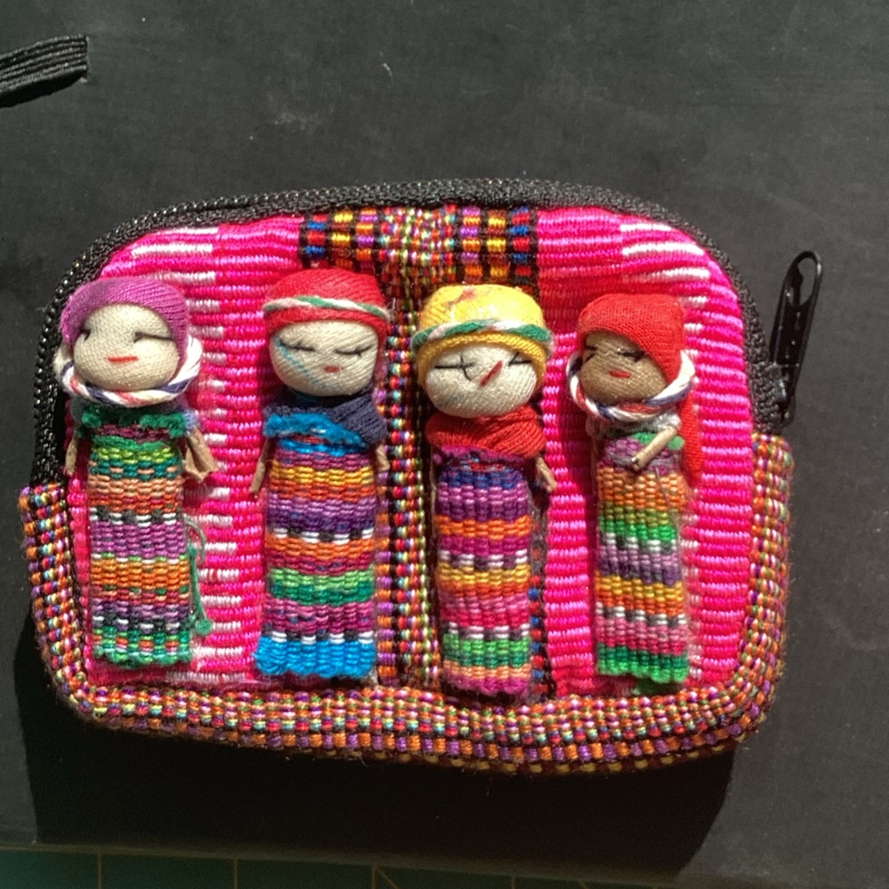 New Imported Guatemalan Zipper Coin Purse Wallet Tribal Art Boho Hippie Gifts
